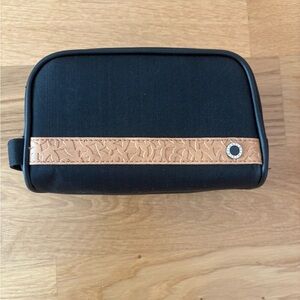 BVLGARI Black and Tan Cosmetics Bag